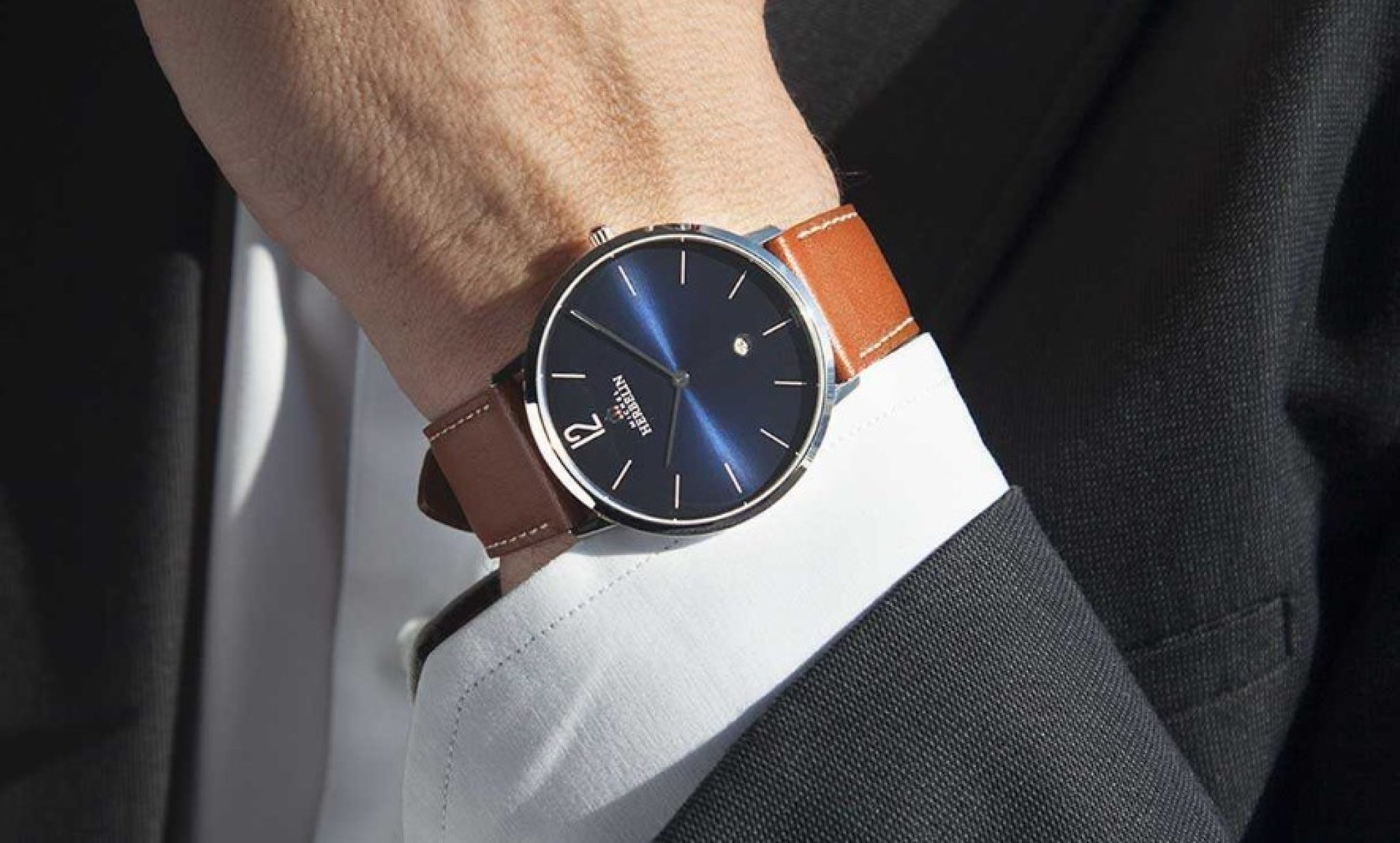 Montre Michel Herbelin Inspiration City Modèle Newport - Occasion, Cadran Bleu, Automatique